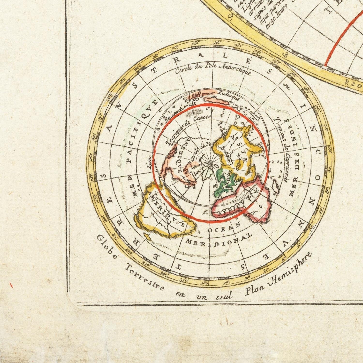 detail of the map from the bottom left corner