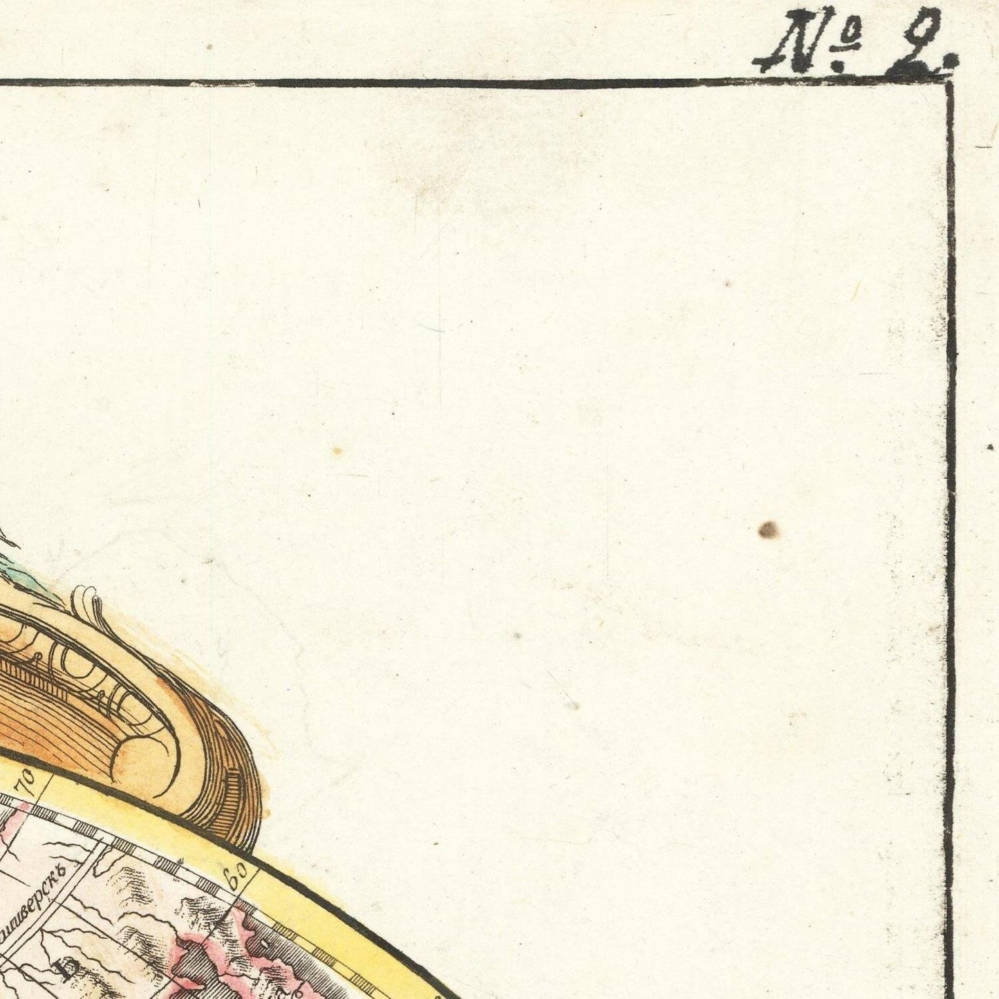 detail of the map from the top right corner