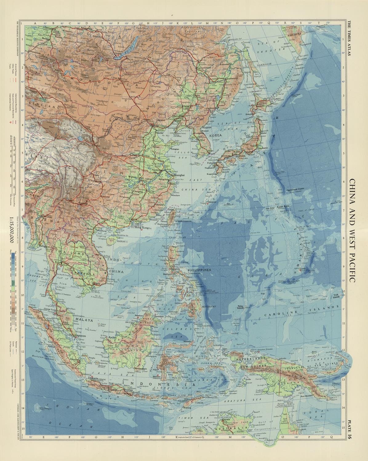 presentation of the map reproduction without a frame