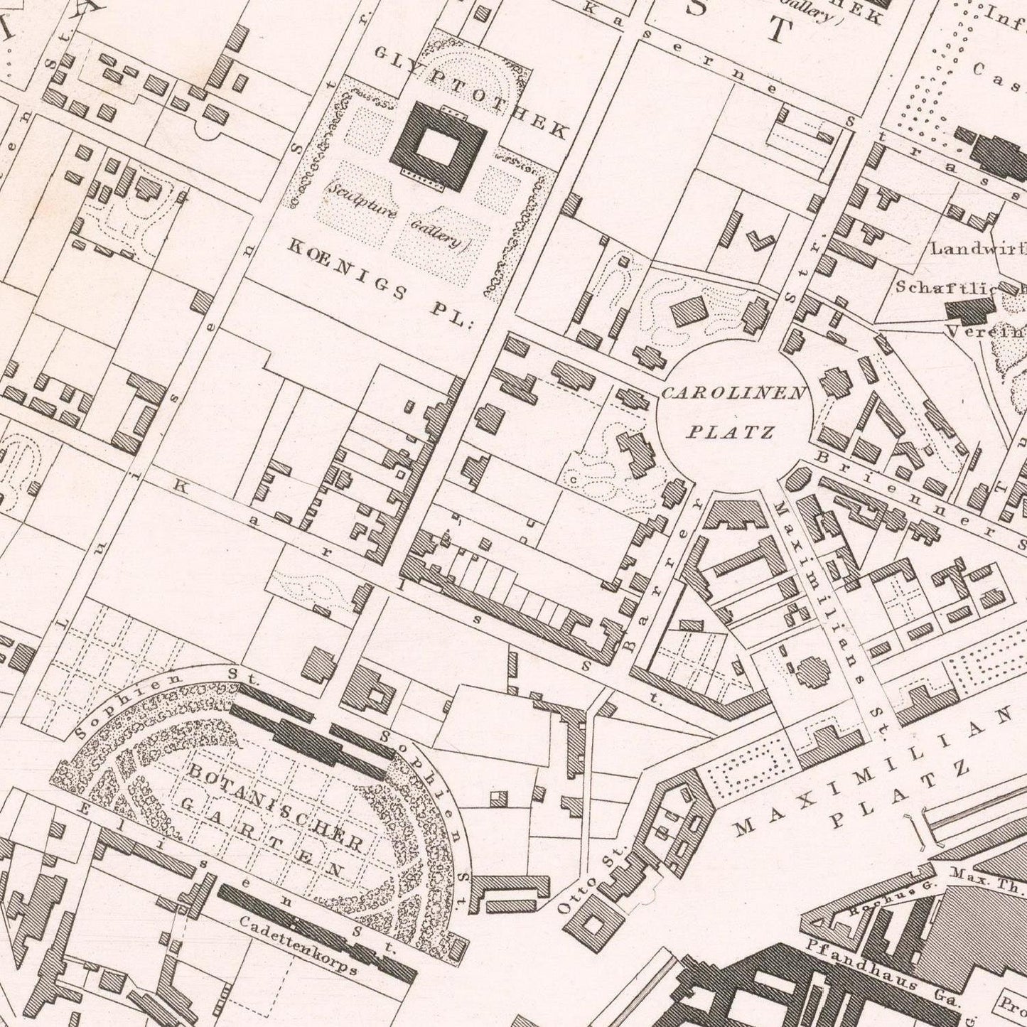 detail of the map from the centre left