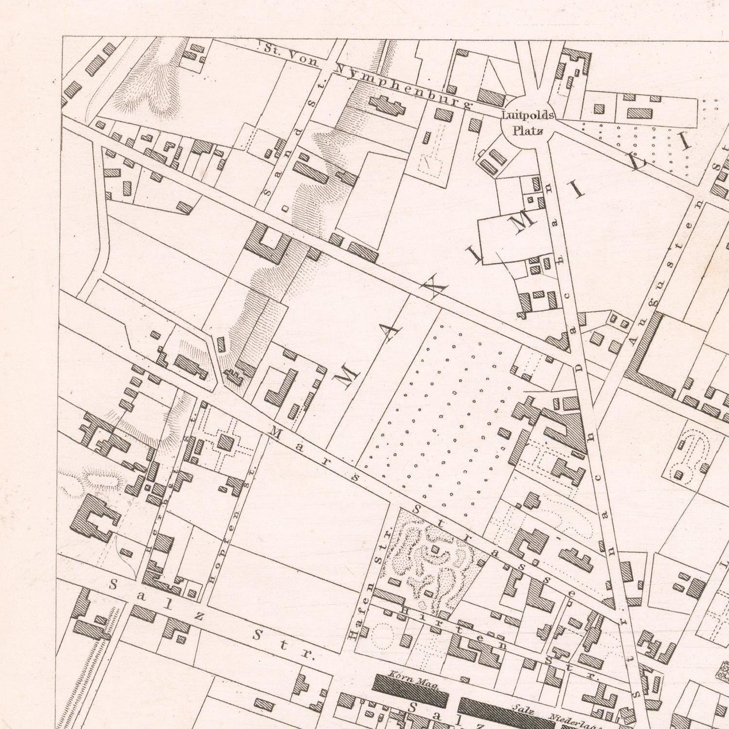 detail of the map from the top left corner