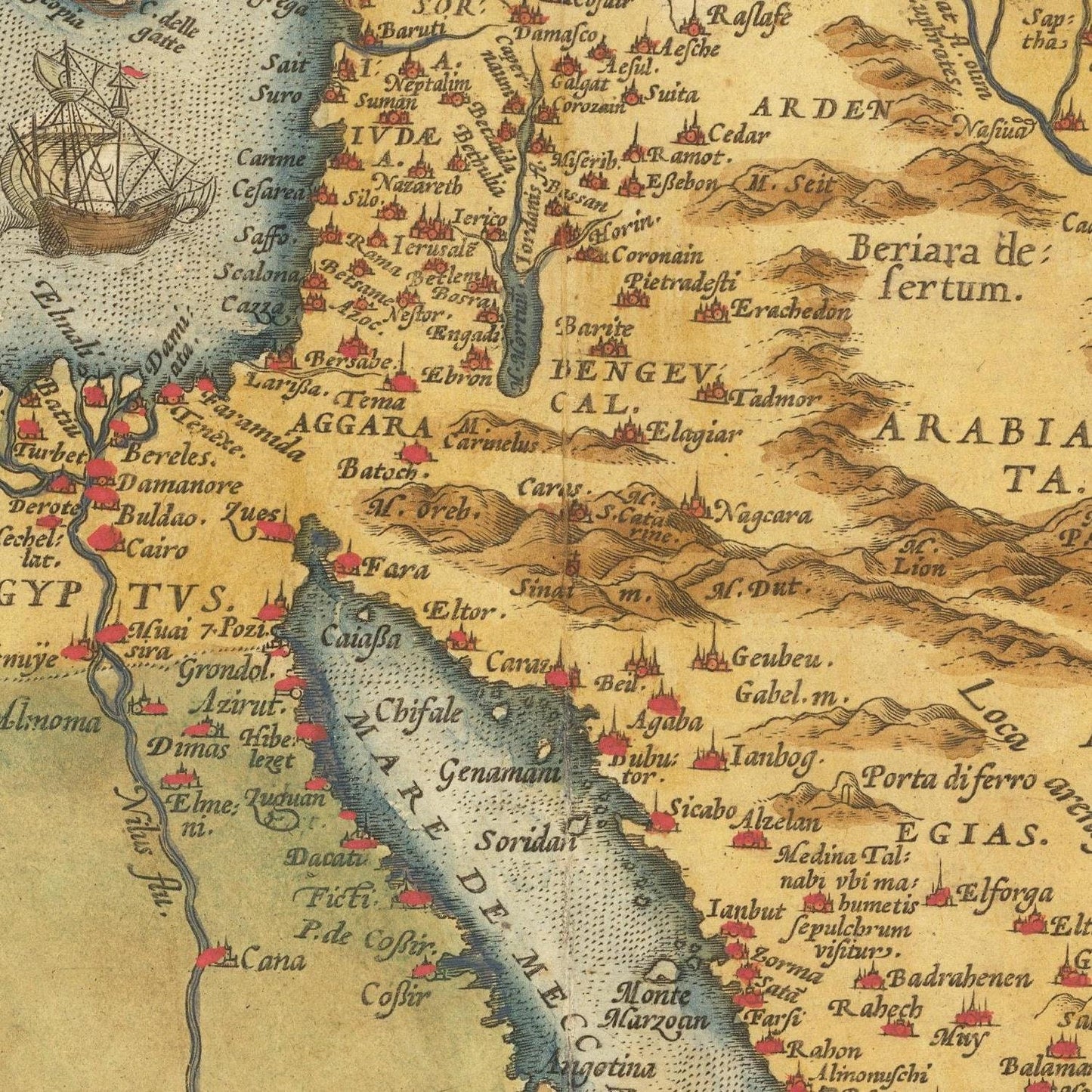 detail of the map from the centre 