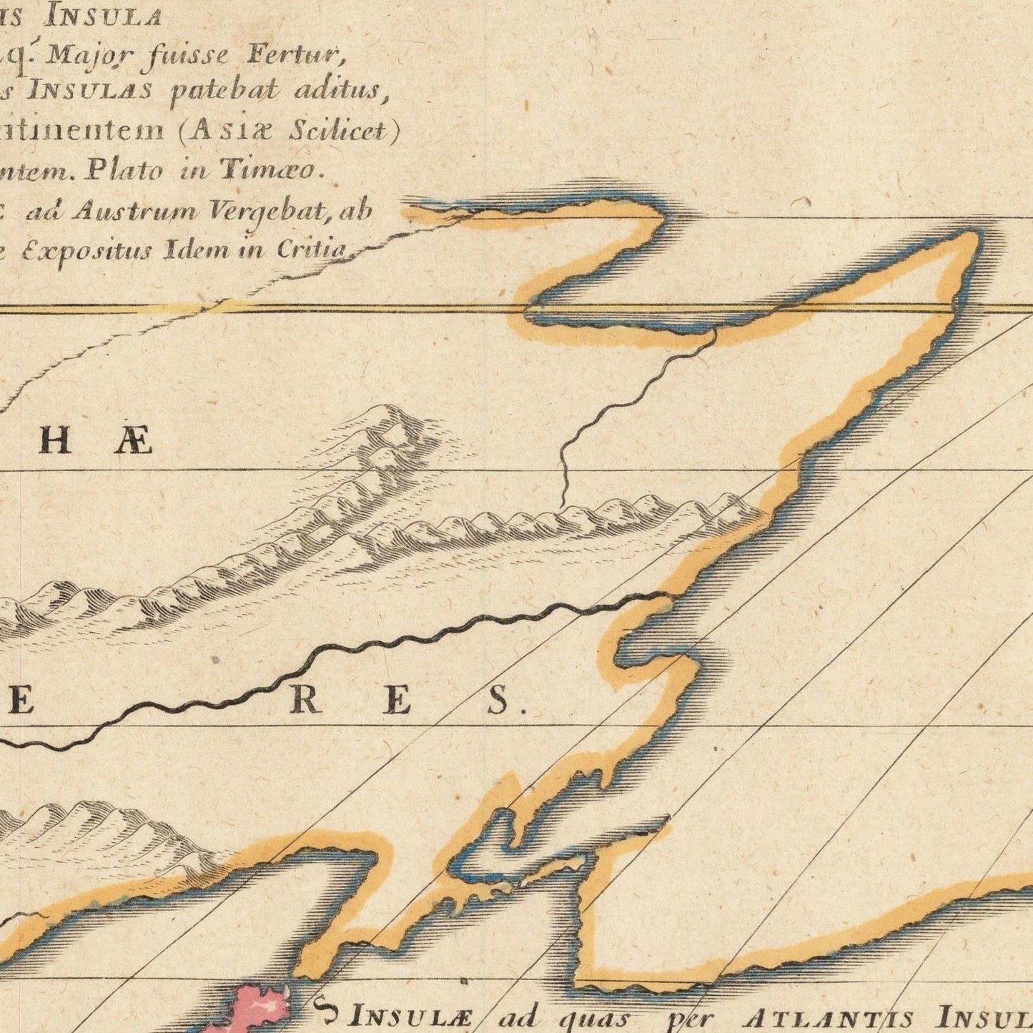 detail of the map from the centre left