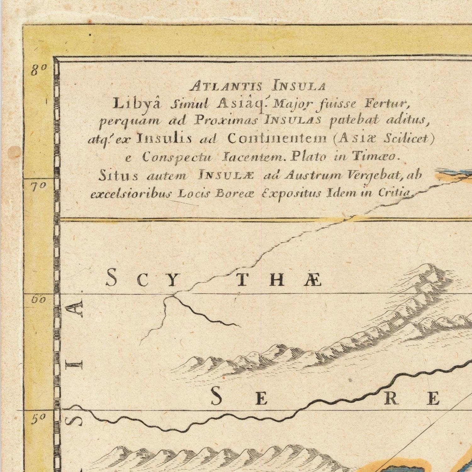 detail of the map from the top left corner