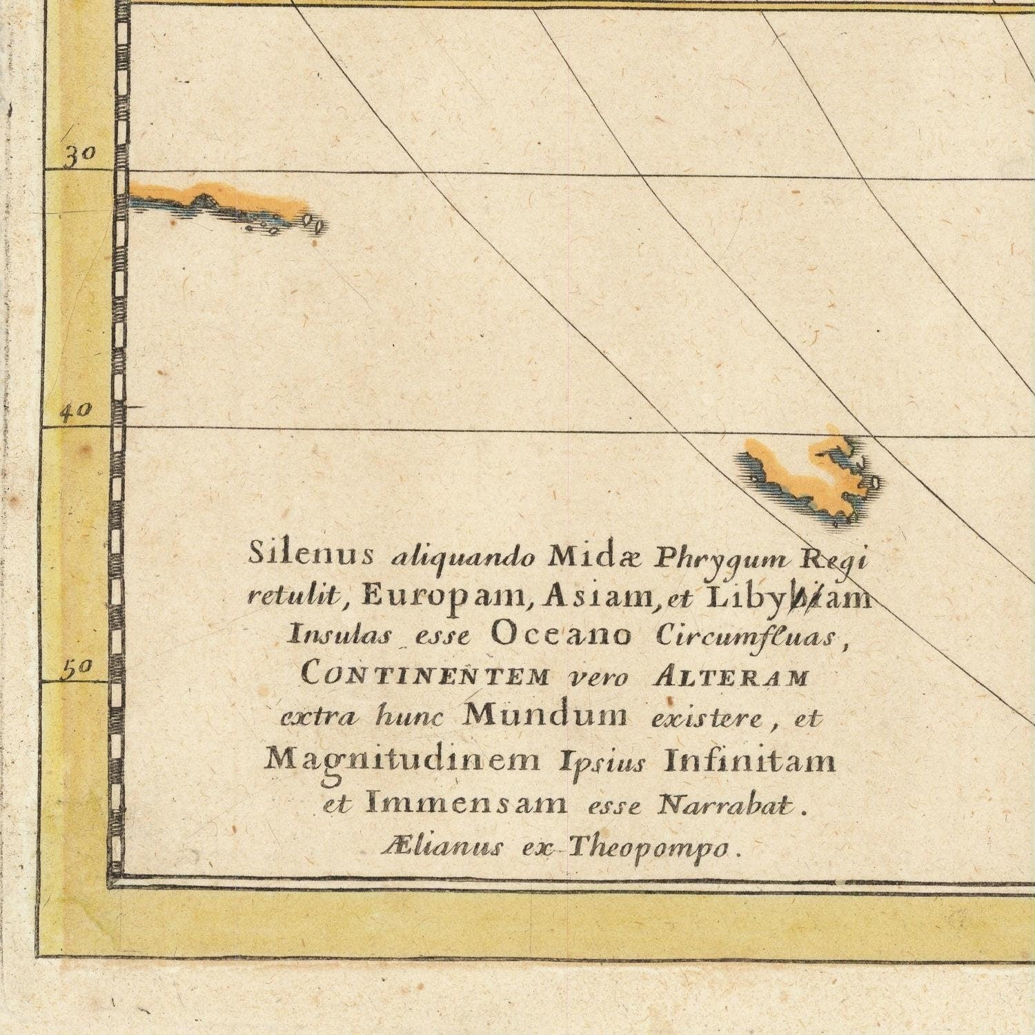 detail of the map from the bottom left corner