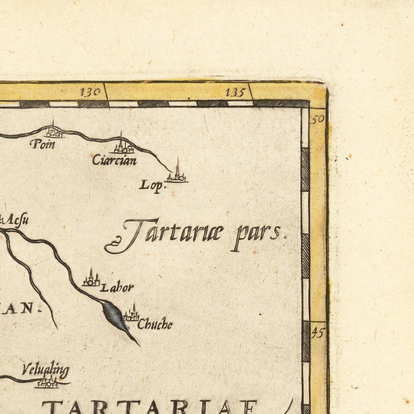 detail of the map from the top right corner