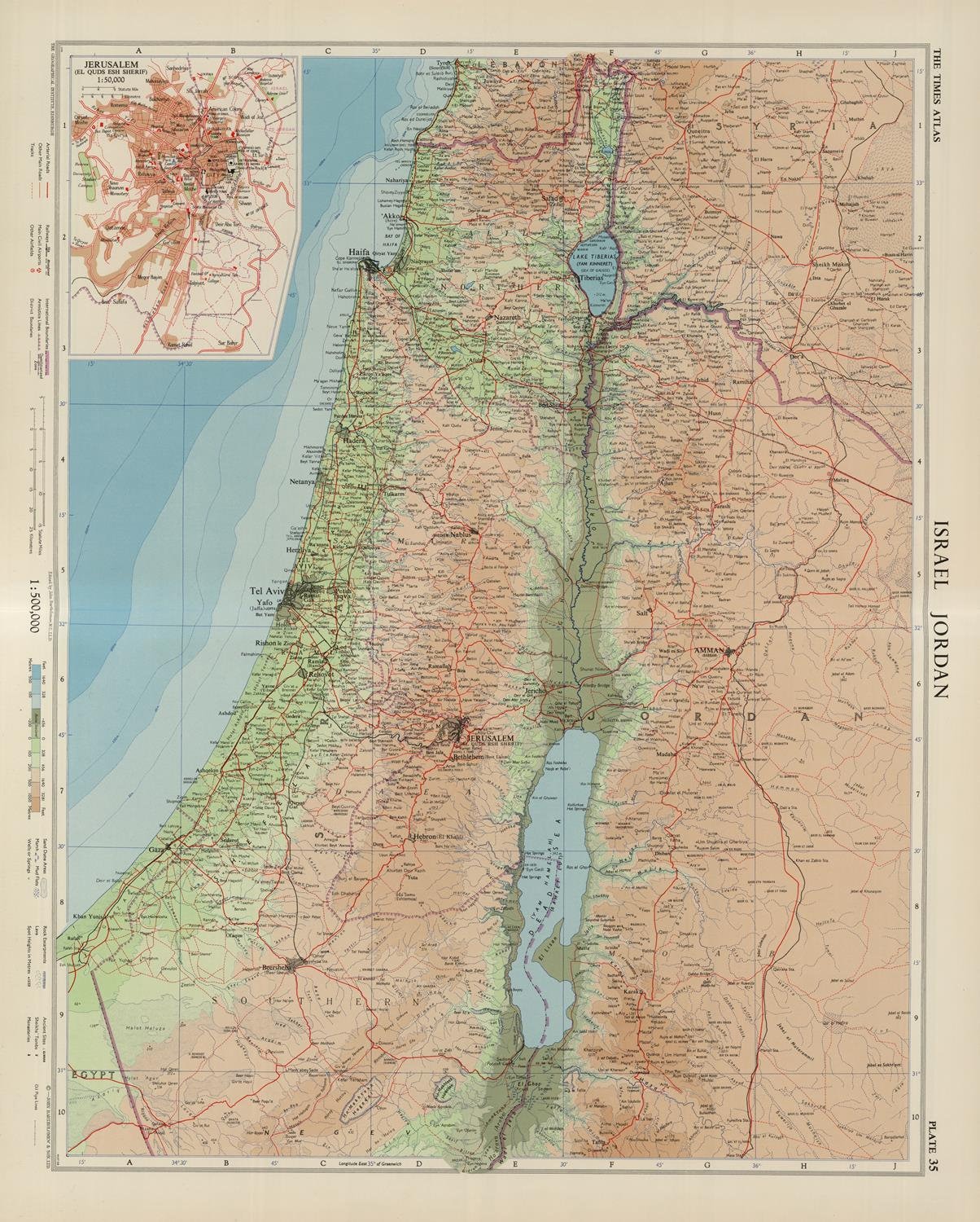 presentation of the map reproduction without a frame