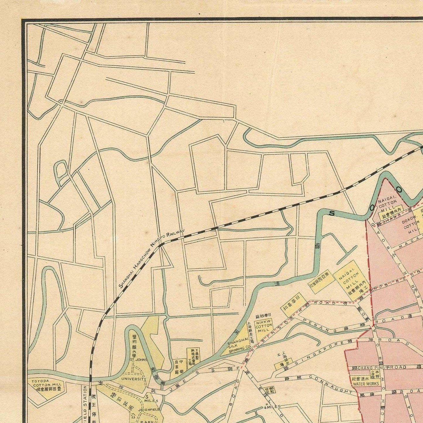 detail of the map from the top left corner