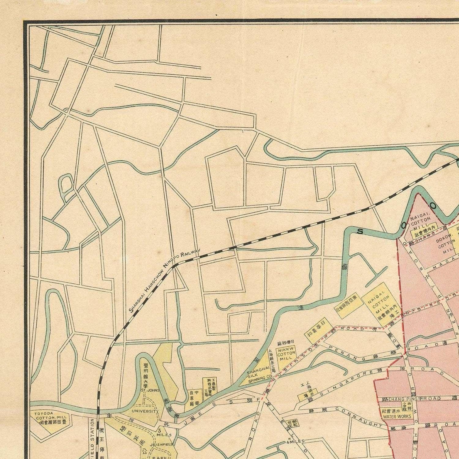 detail of the map from the top left corner