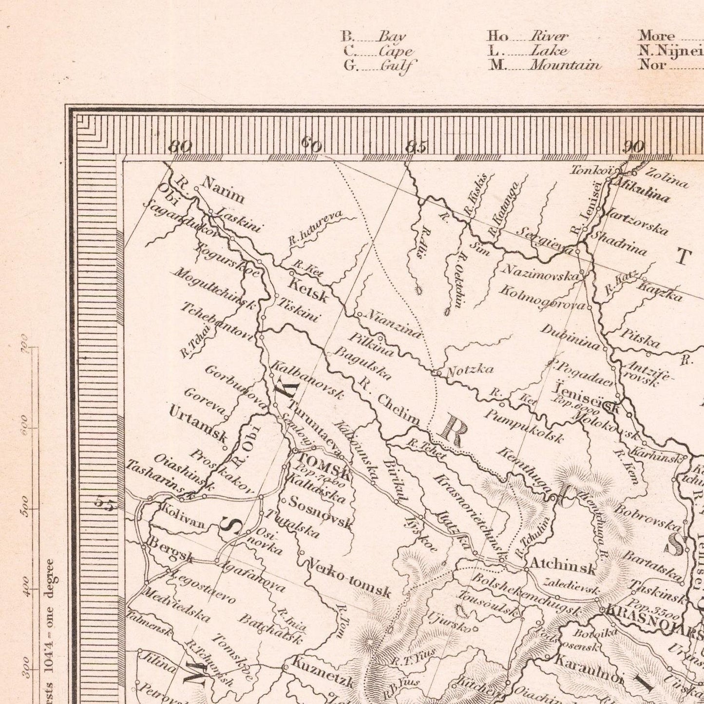 detail of the map from the top left corner