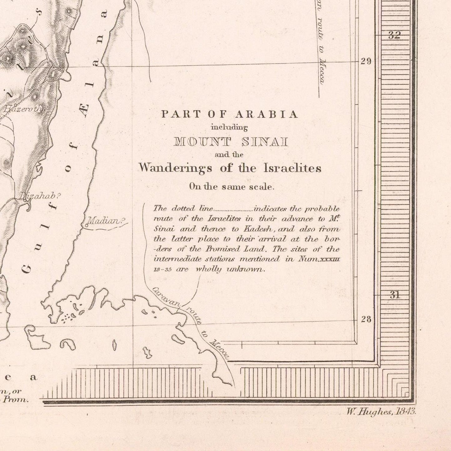 detail of the map from the bottom right corner