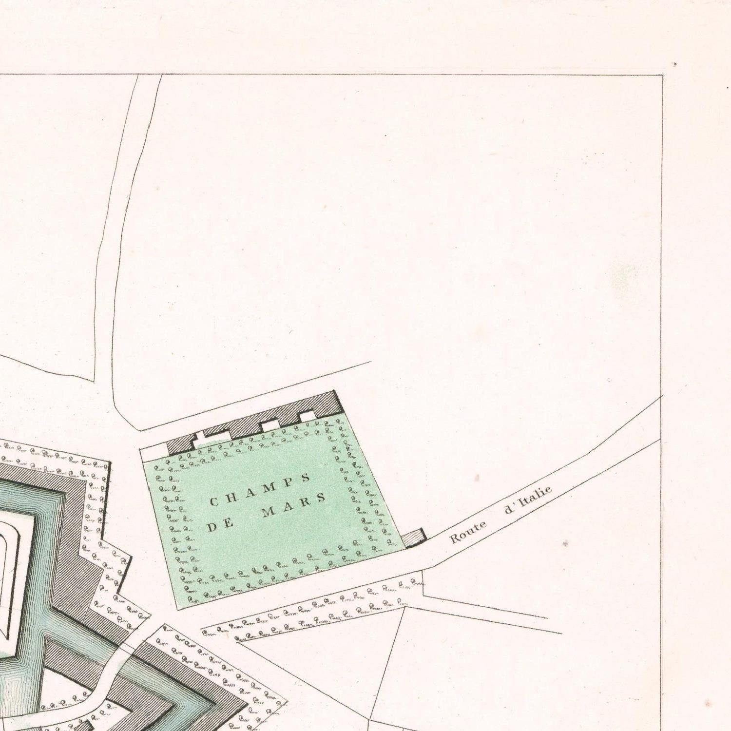 detail of the map from the top right corner