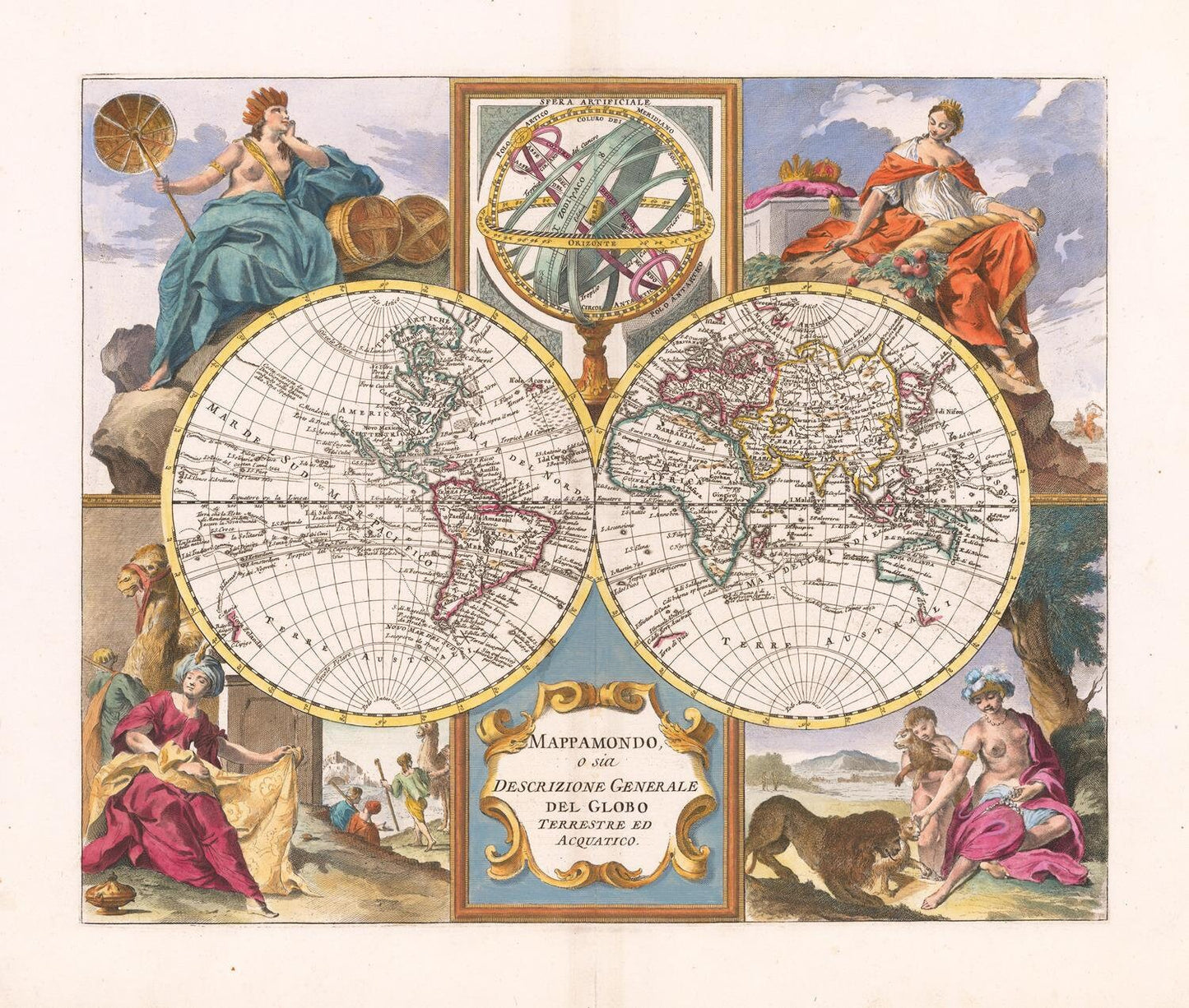 presentation of the map reproduction without a frame