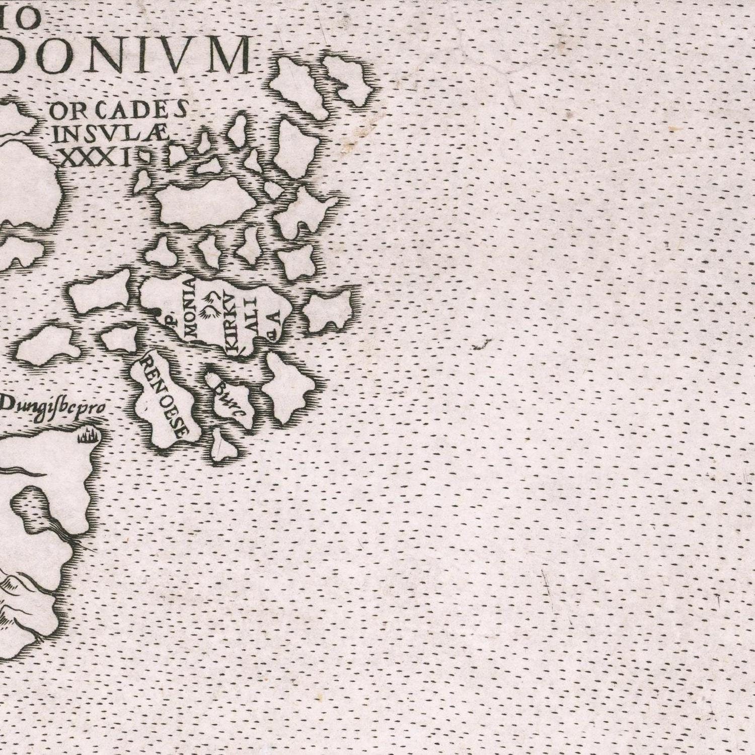 detail of the map from the centre left