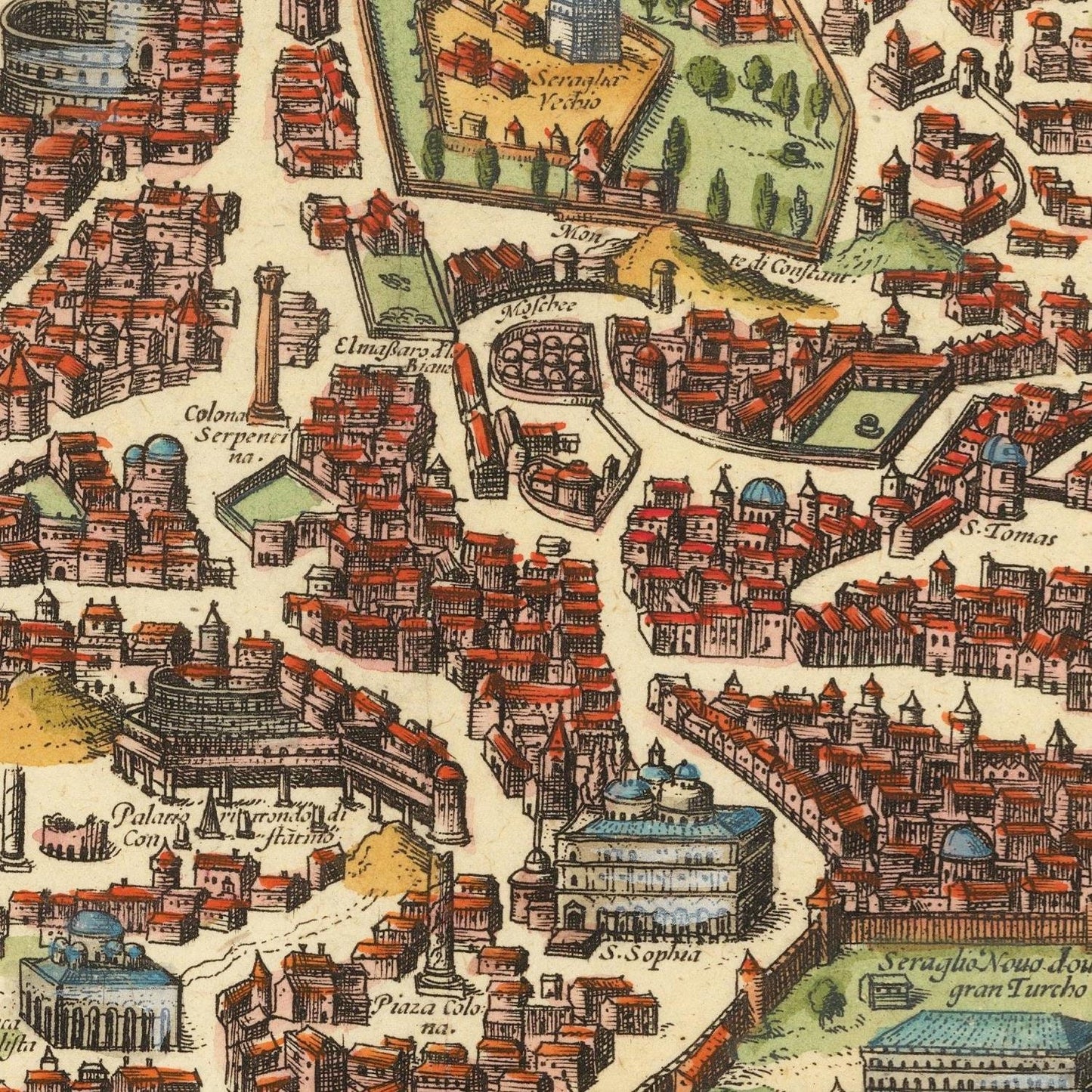 detail of the map from the centre 