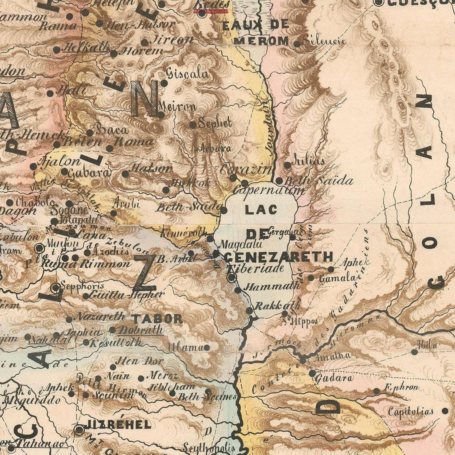 detail of the map from the centre 