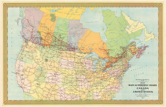 presentation of the map reproduction without a frame