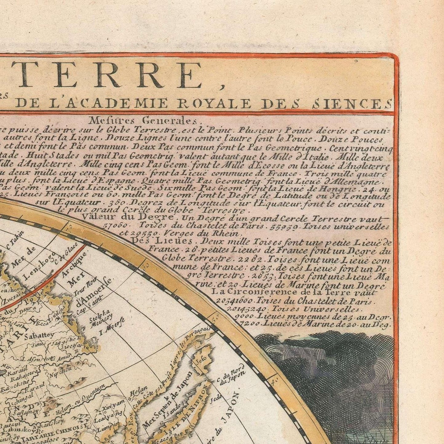 detail of the map from the top right corner