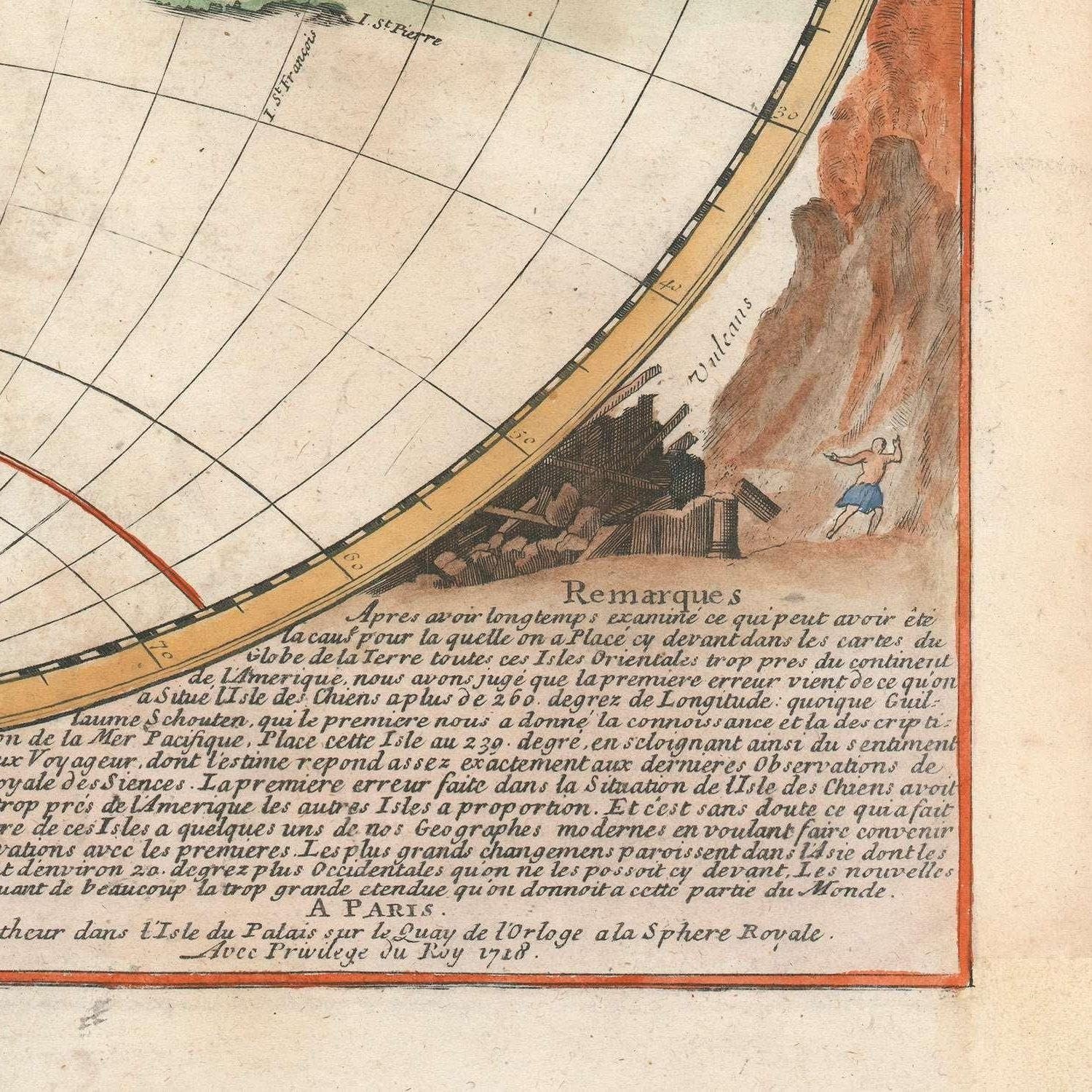 detail of the map from the bottom right corner