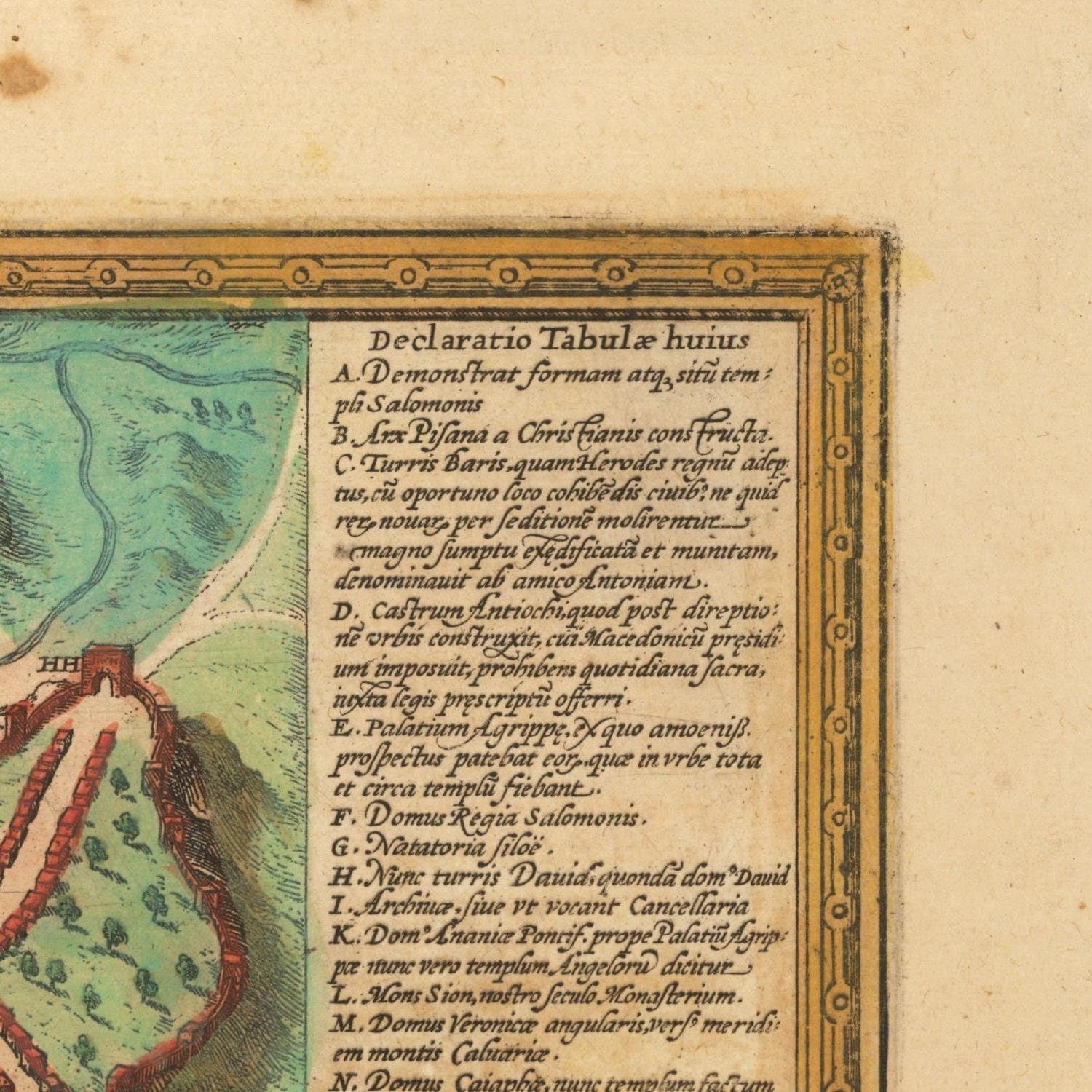 detail of the map from the top right corner