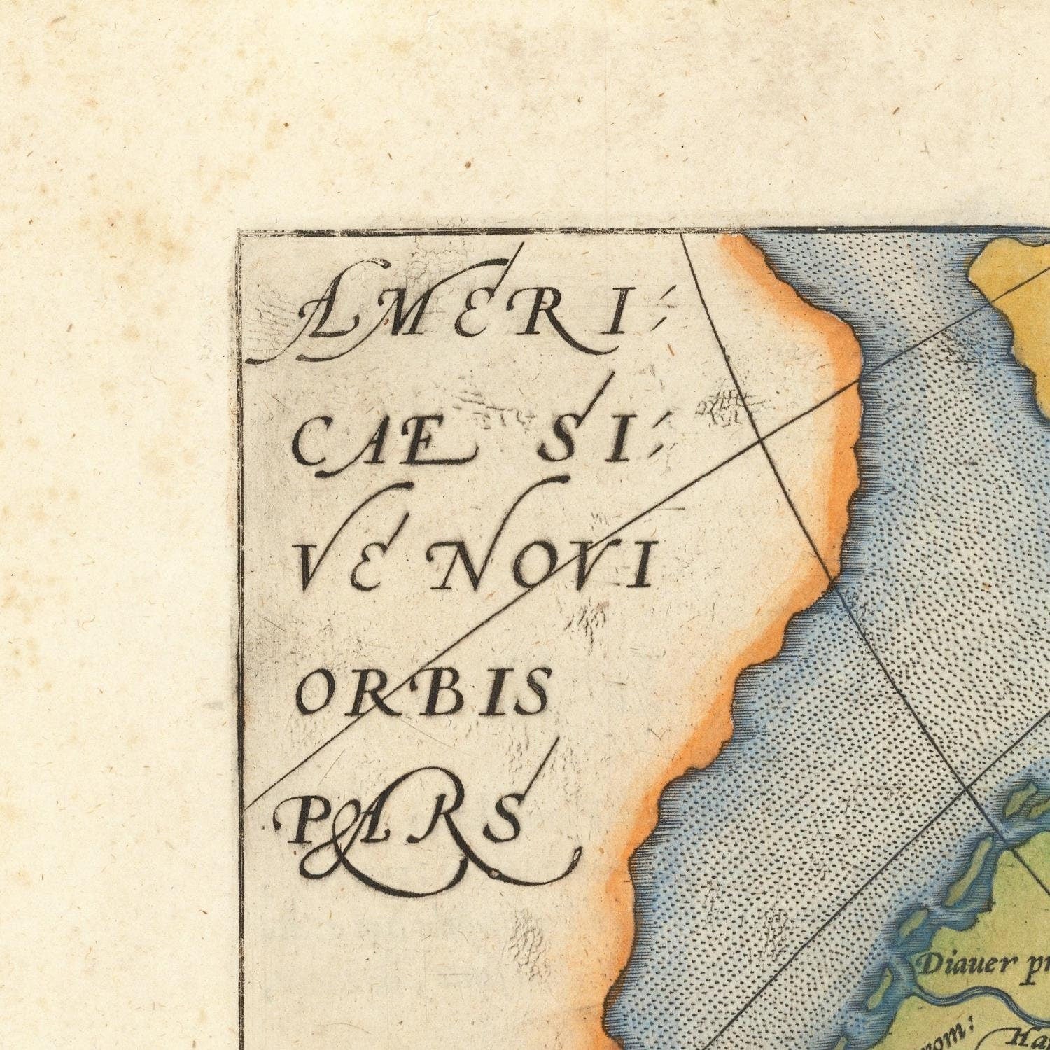 detail of the map from the top left corner