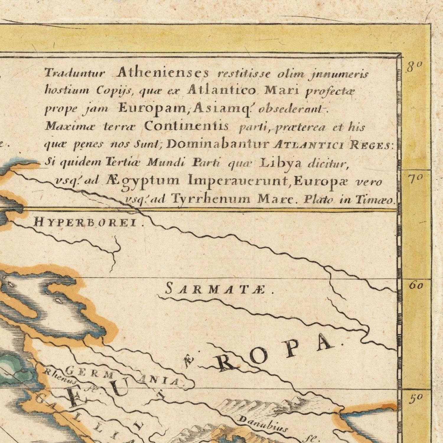 detail of the map from the bottom left corner