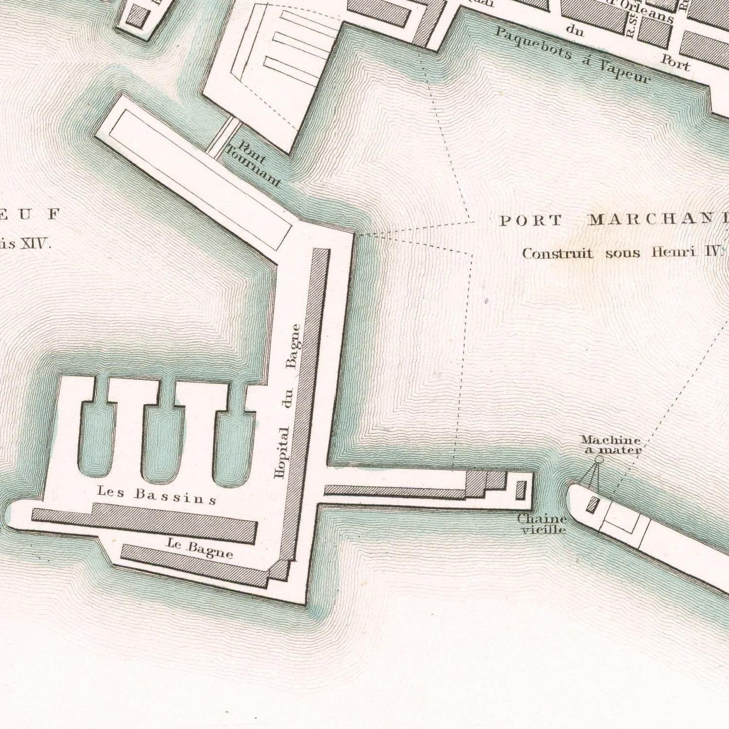 detail of the map from the centre 