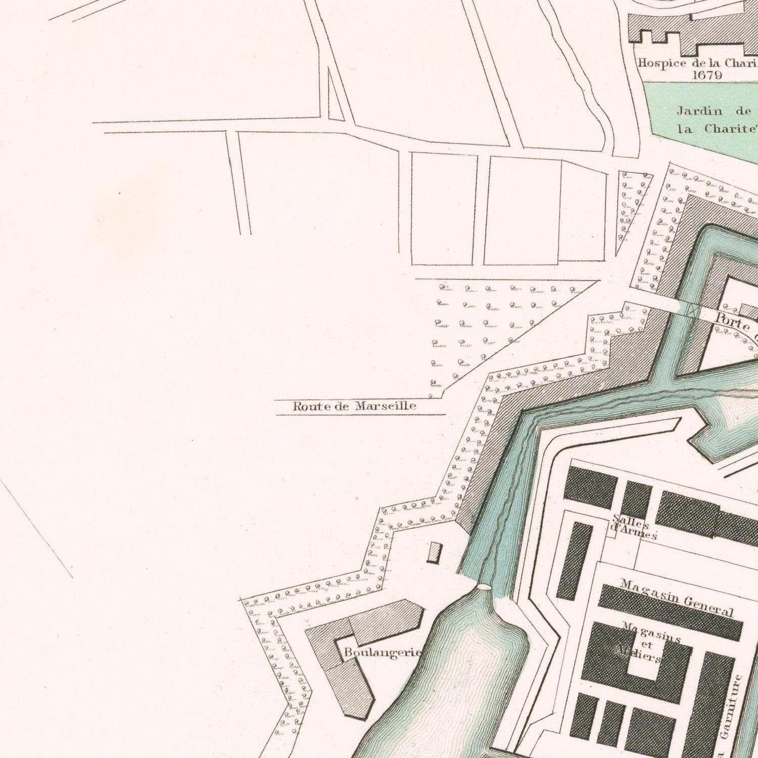 detail of the map from the centre left