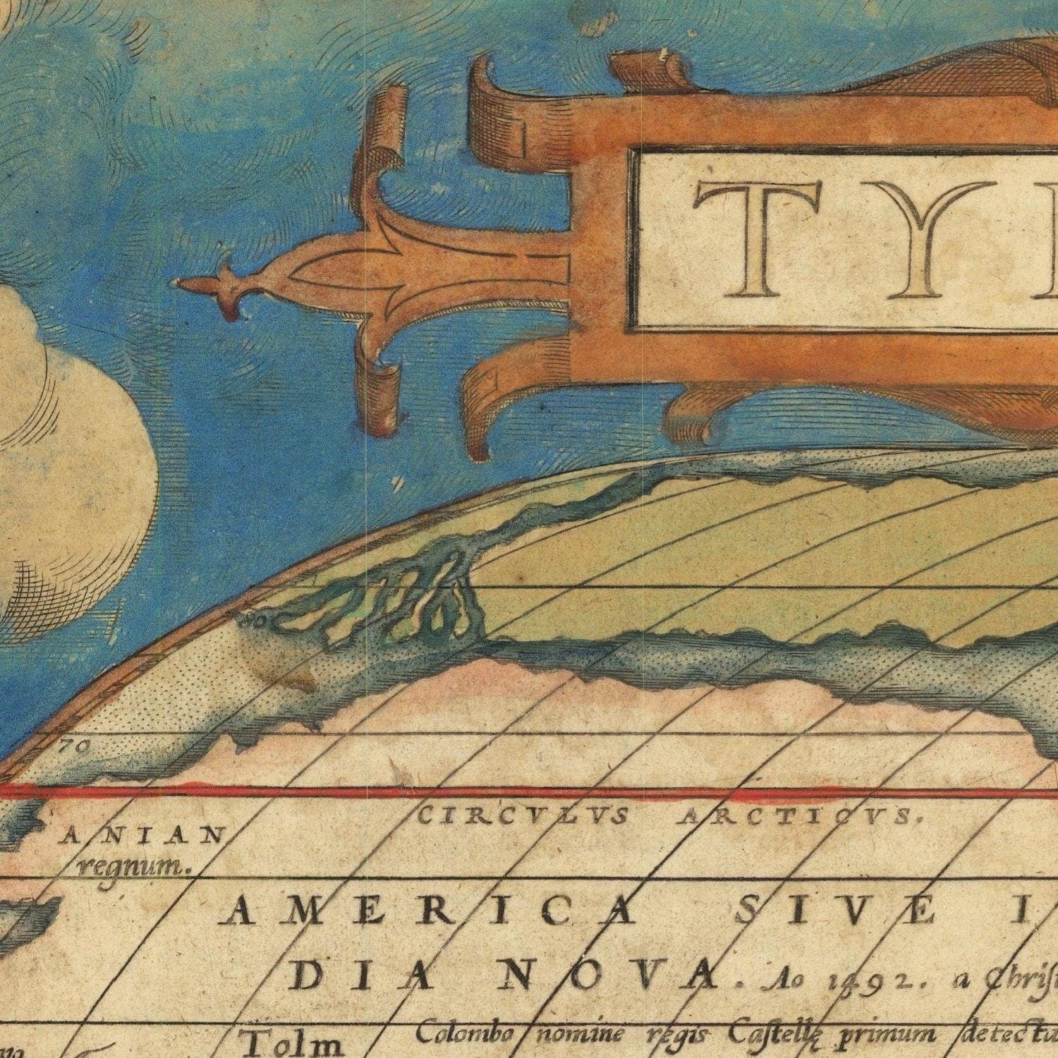 detail of the map from the centre left