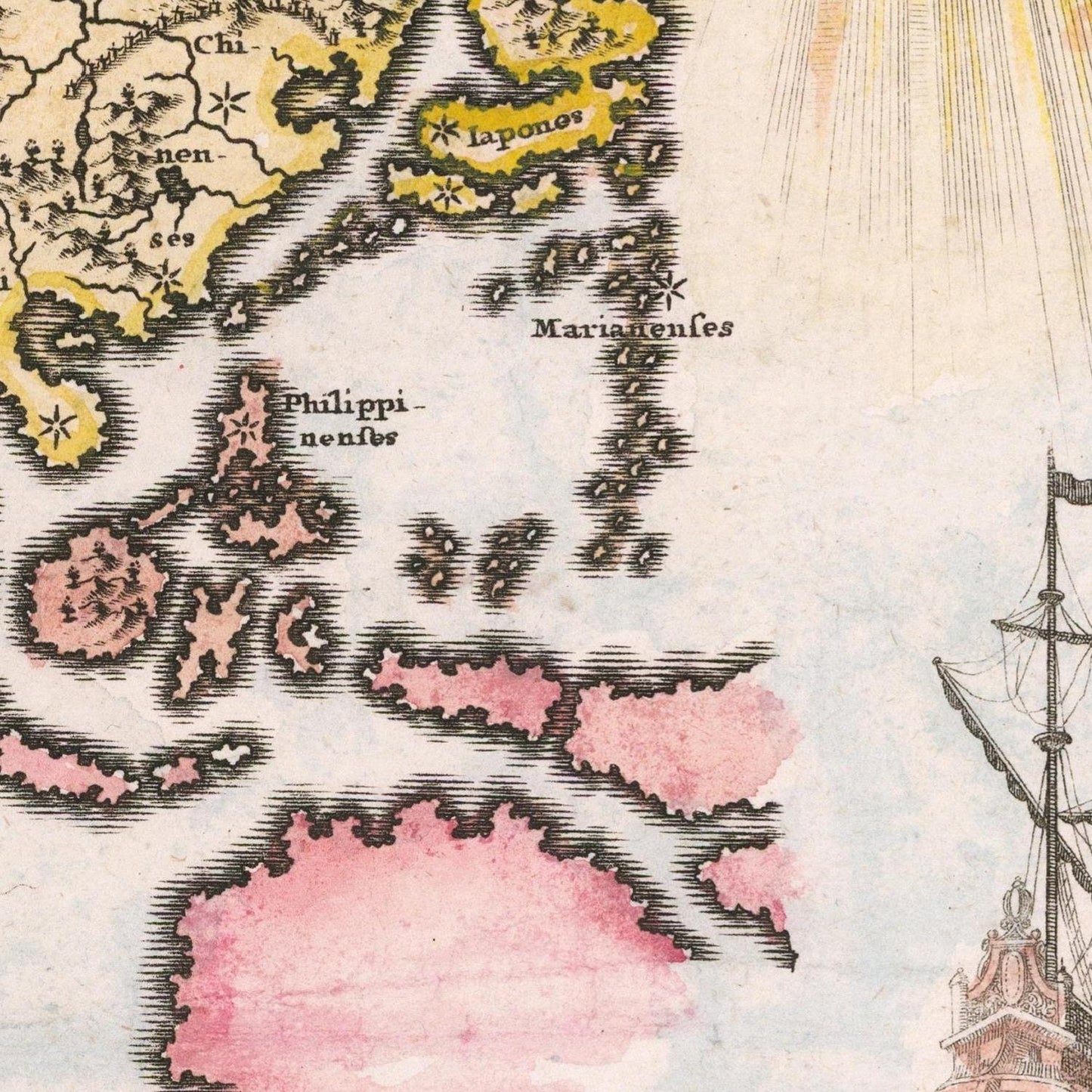 detail of the map from the centre 