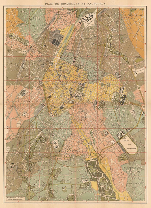 presentation of the map reproduction without a frame