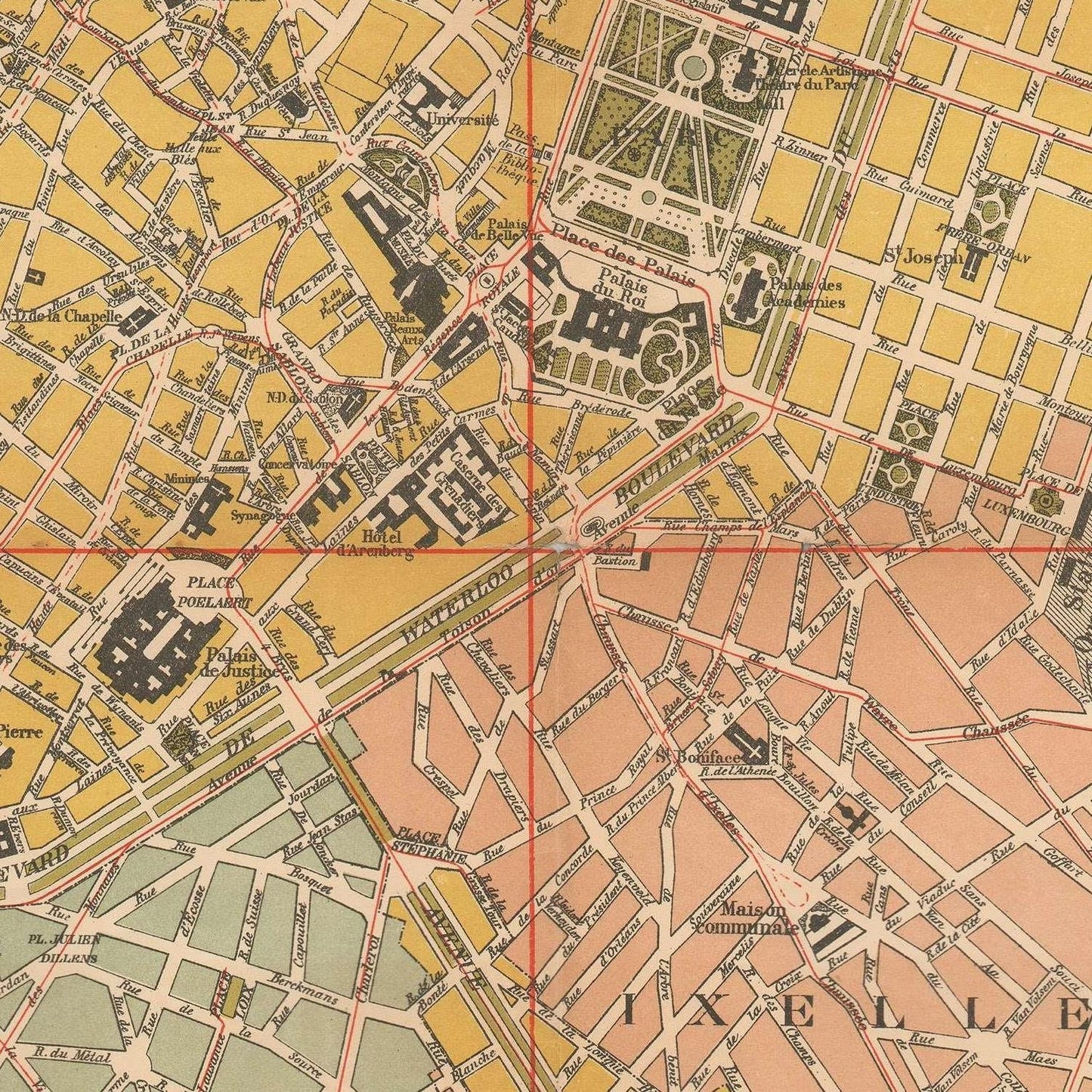 detail of the map from the centre 