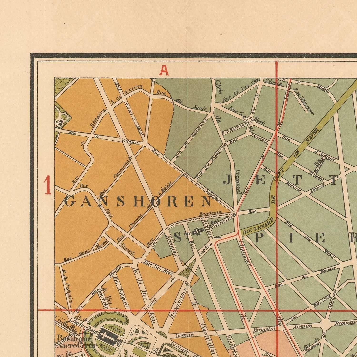 detail of the map from the top left corner