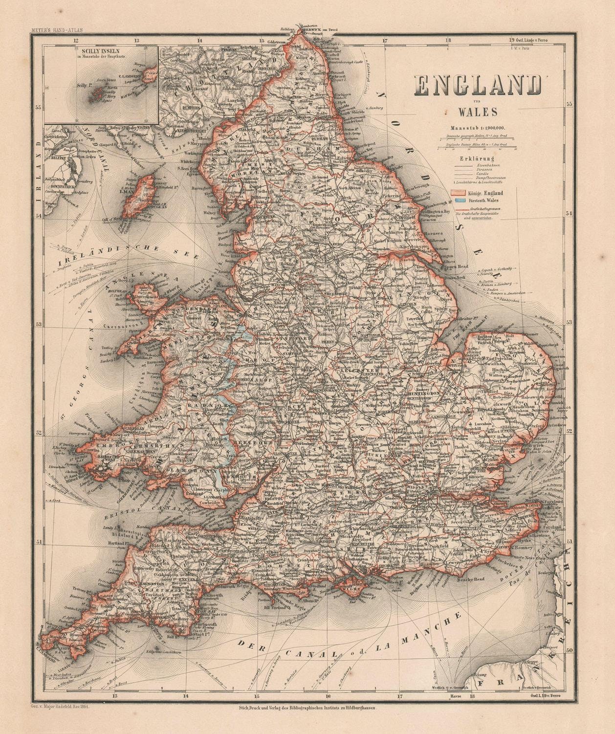 presentation of the map reproduction without a frame