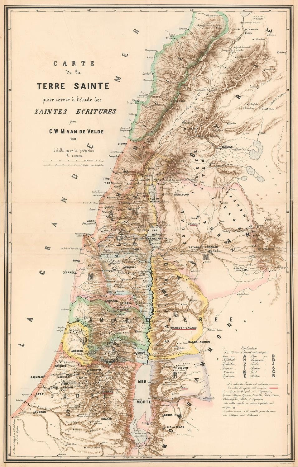 presentation of the map reproduction without a frame