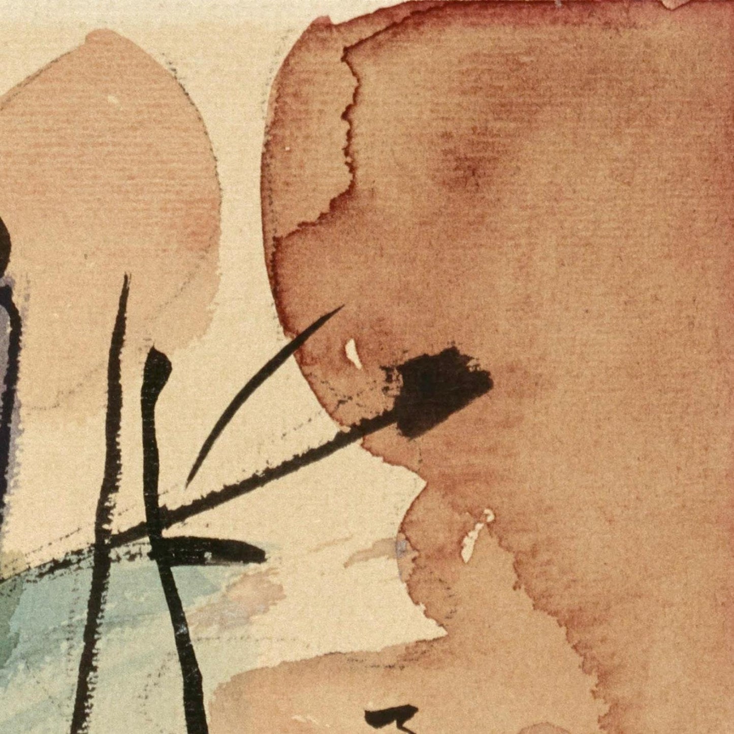 detail of the fine art reproduction from the top right corner