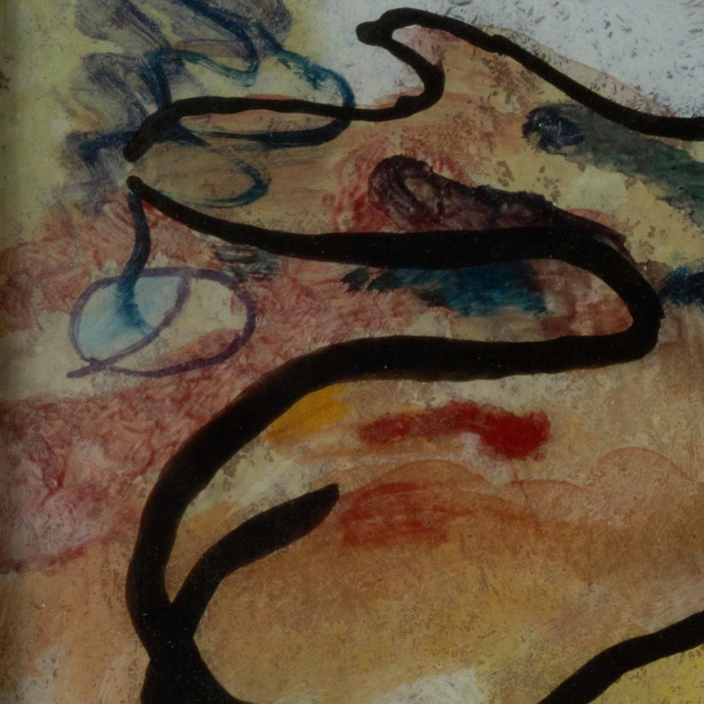 detail of the fine art reproduction from the centre left