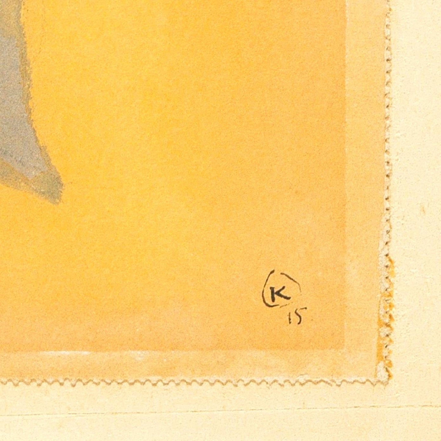 detail of the fine art reproduction from the bottom right corner