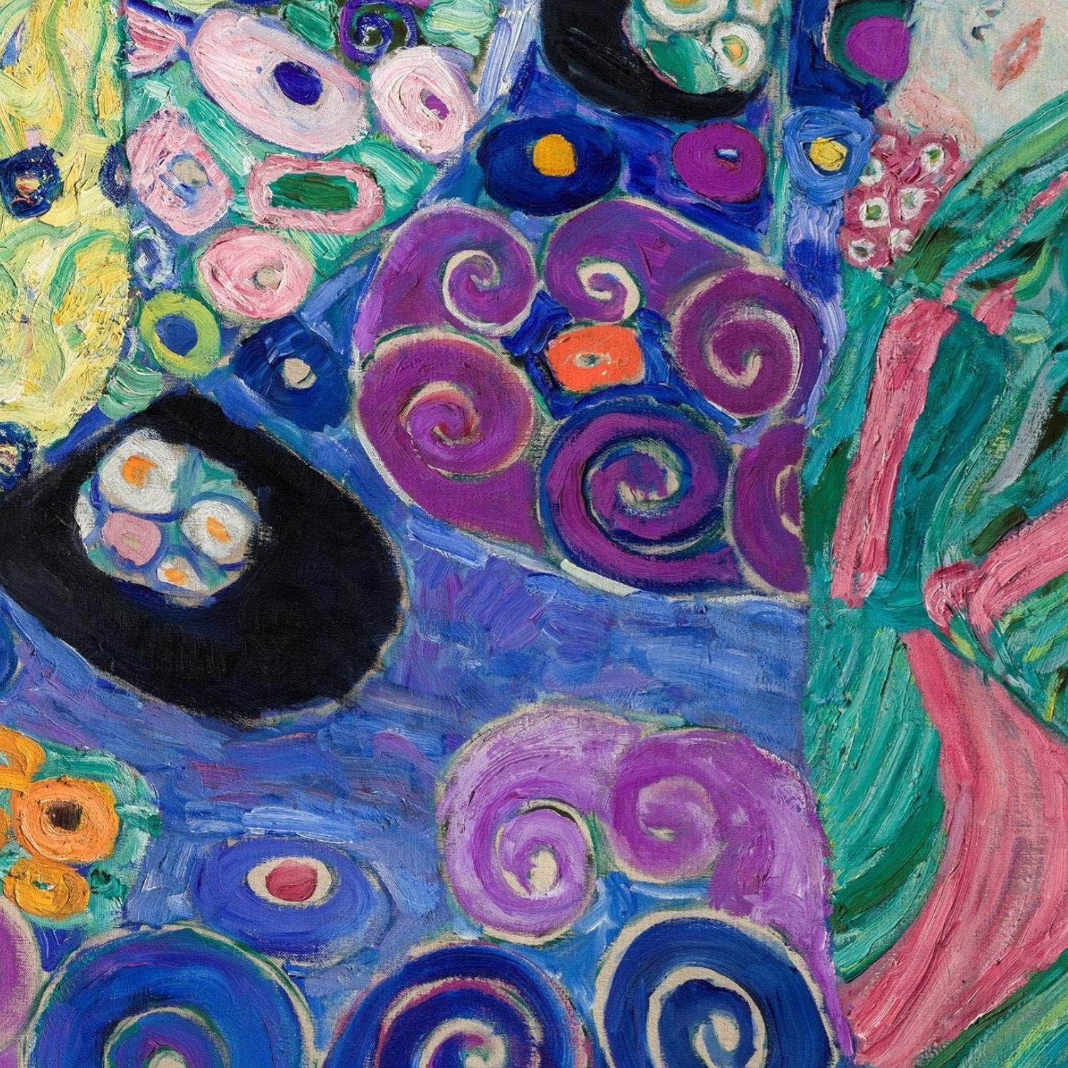 detail of the fine art reproduction from the centre left