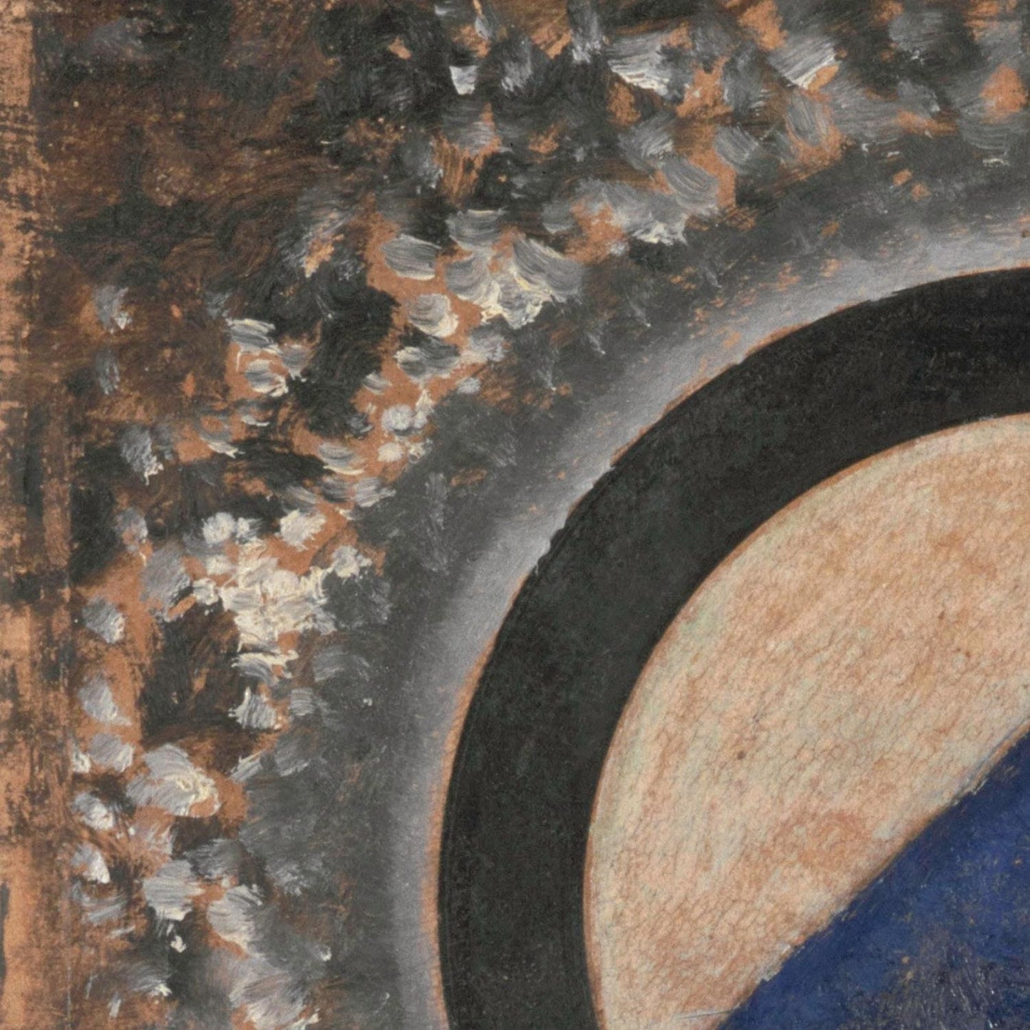 detail of the fine art reproduction from the top left corner