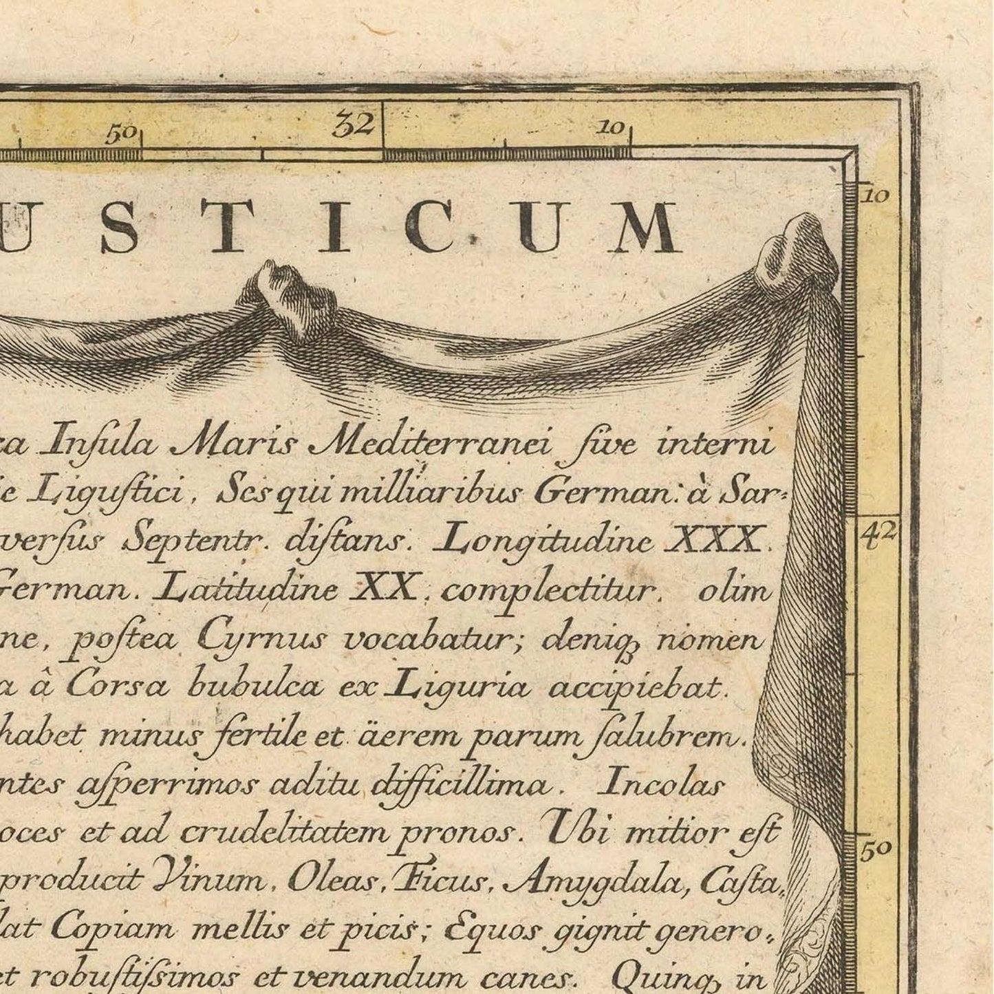 detail of the map from the top right corner