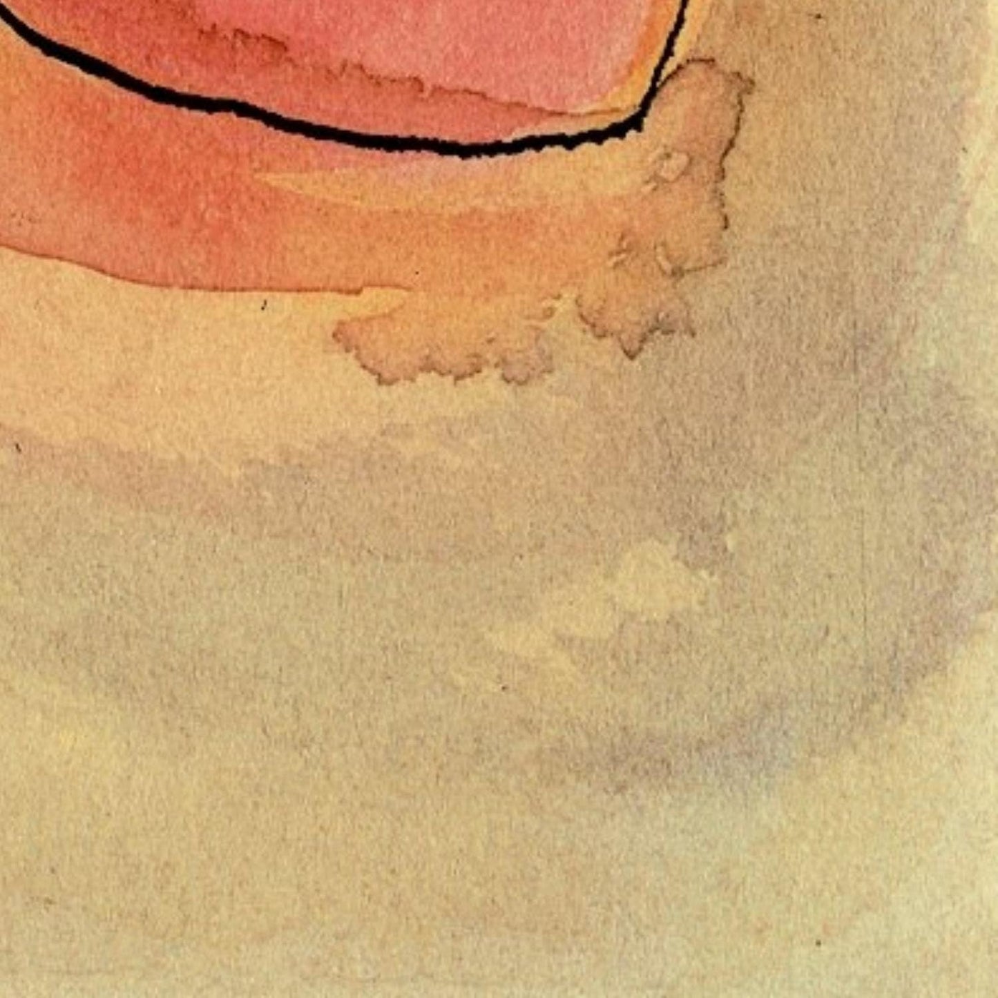 detail of the fine art reproduction from the bottom right corner