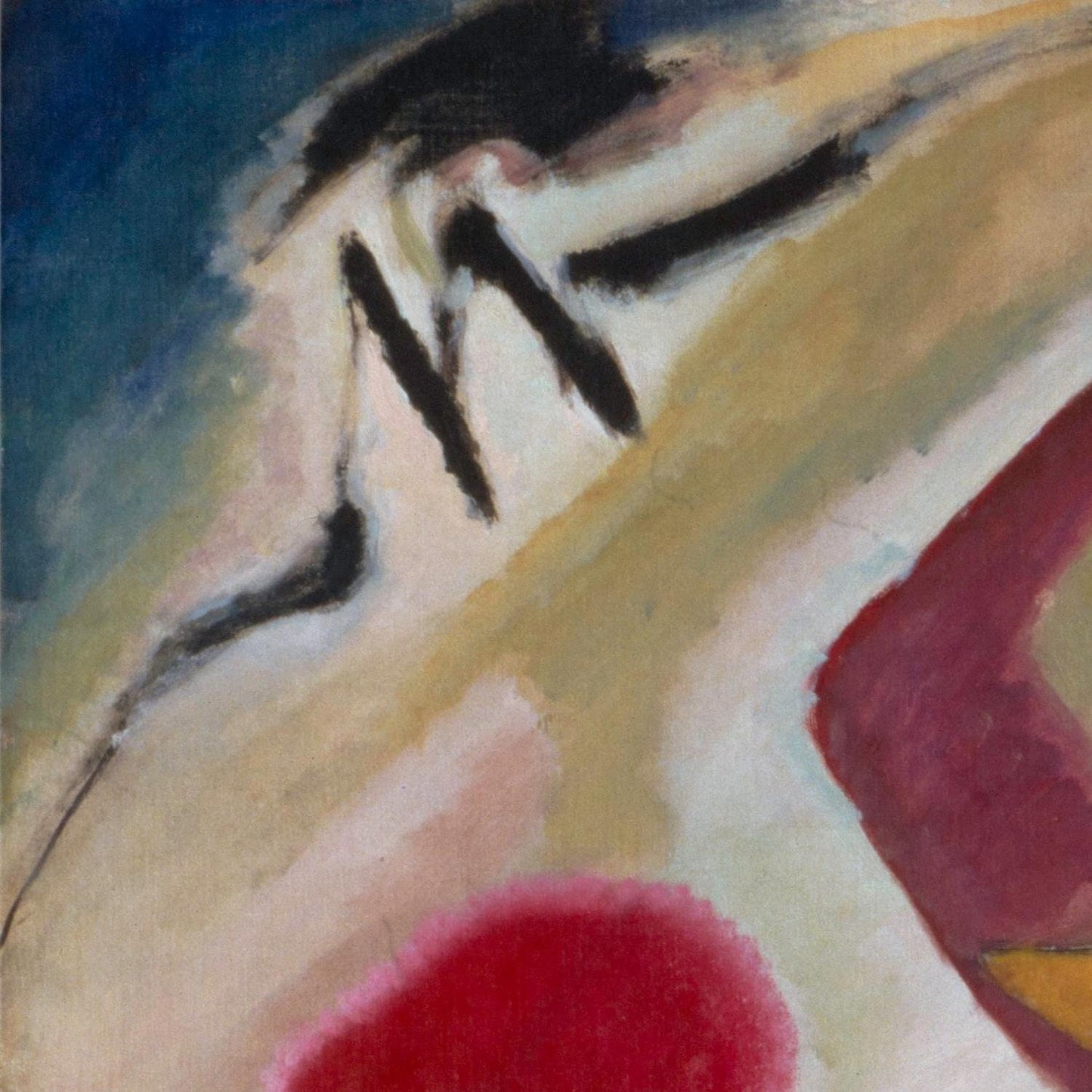 detail of the fine art reproduction from the top left corner