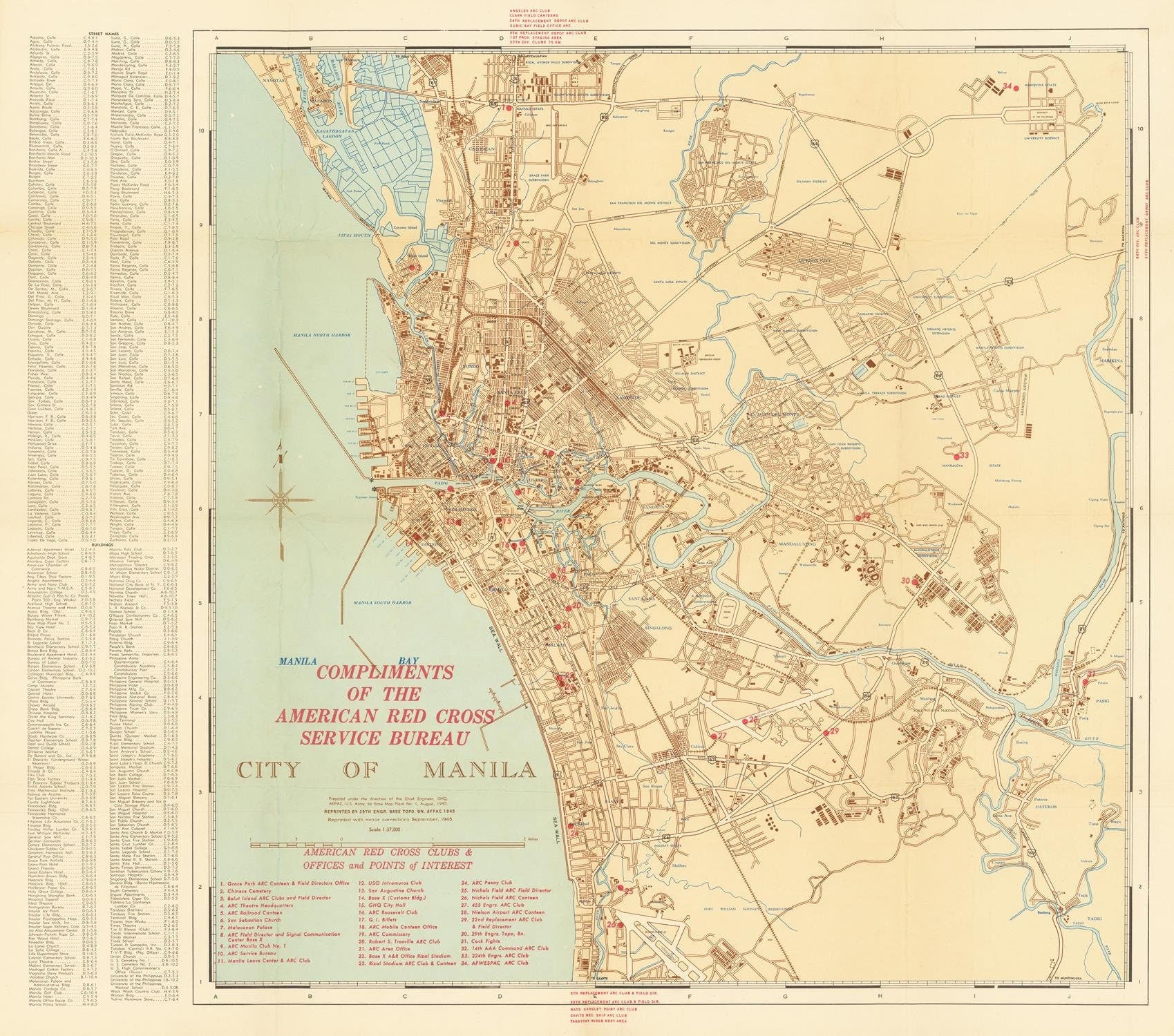 presentation of the map reproduction without a frame