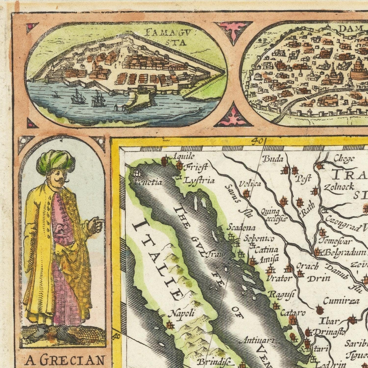 detail of the map from the top left corner