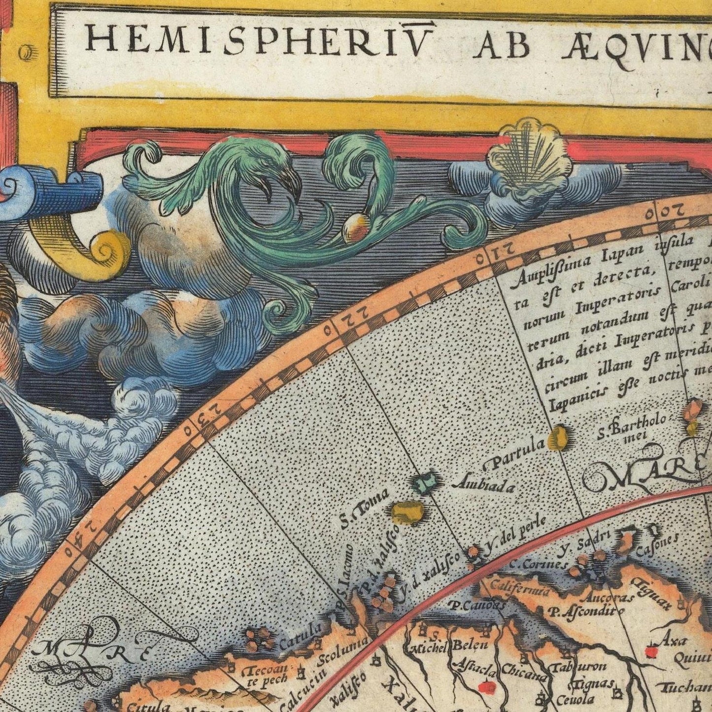 detail of the map from the centre left