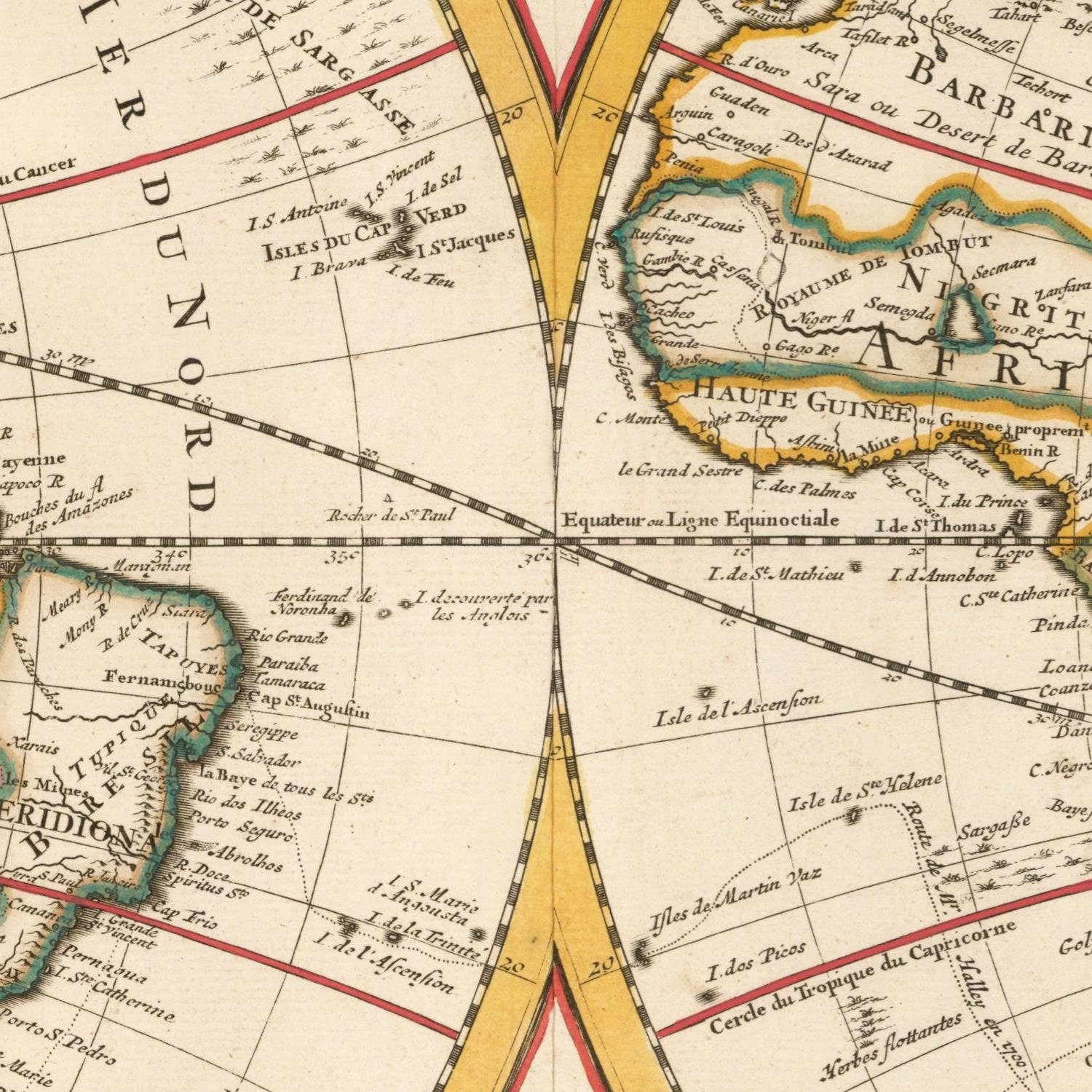 detail of the map from the centre 