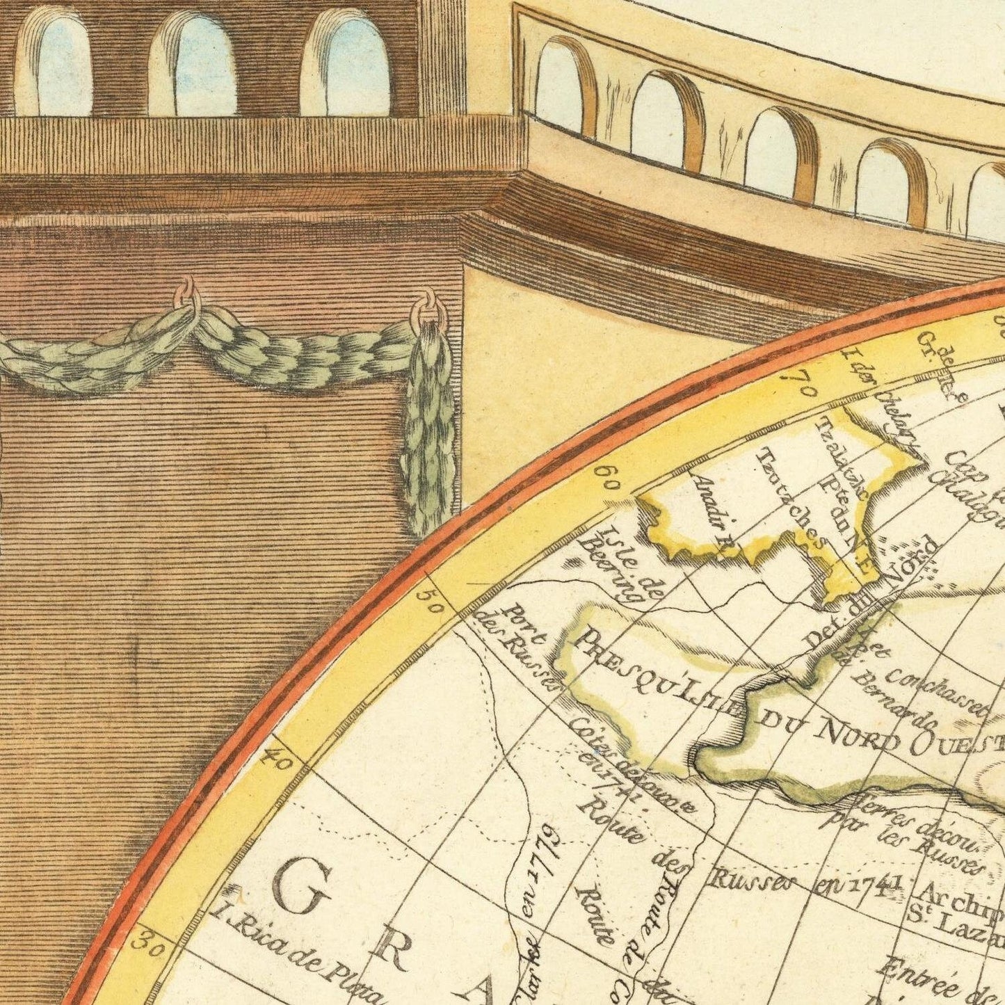 detail of the map from the centre left