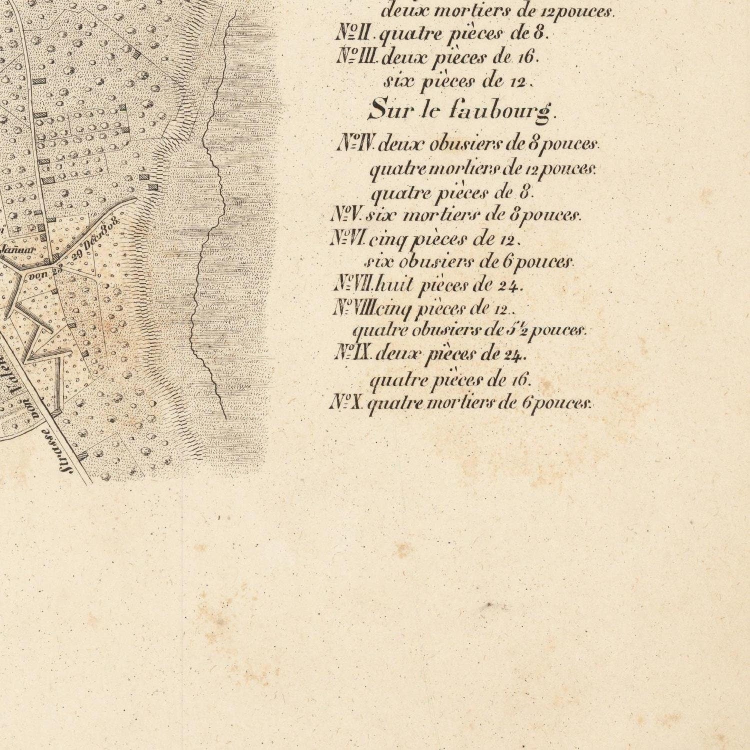 detail of the map from the bottom right corner