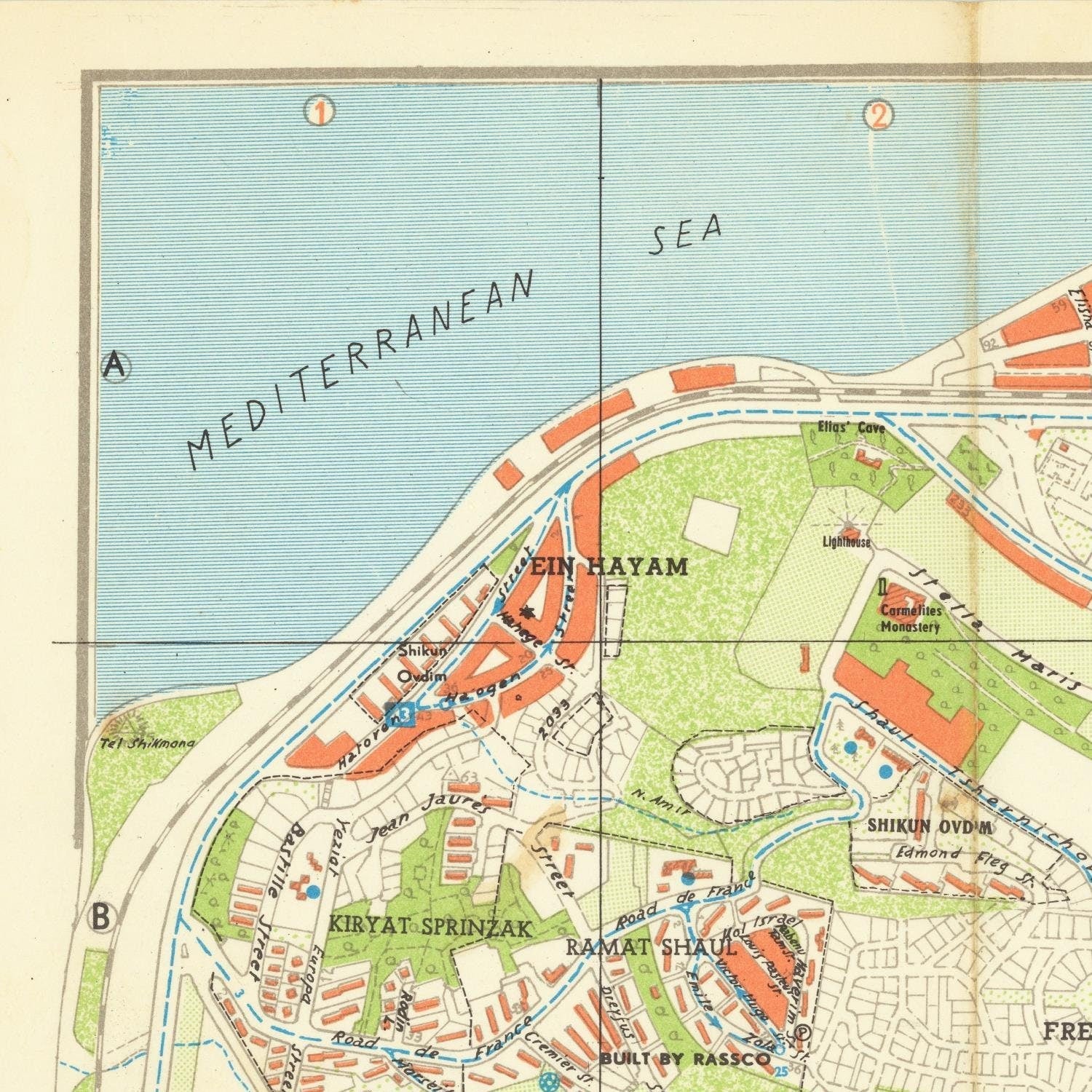 detail of the map from the top left corner